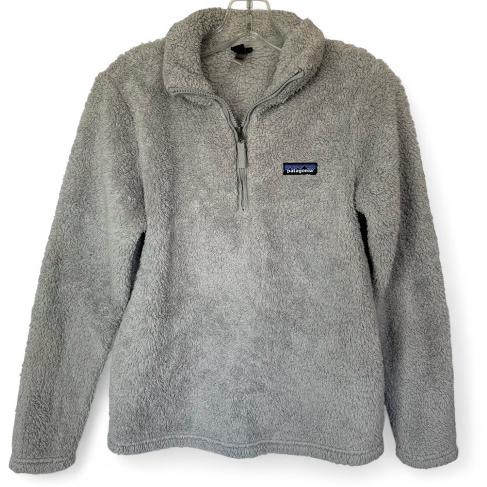 Patagonia Los Gatos Fleece 1/4 Zip Pullover Gray XS Womens Jacket Cozy Sherpa